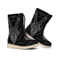 Black And White Capricorn Sign Print Winter Boots