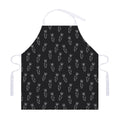 Black And White Carrot Pattern Print Adjustable Apron