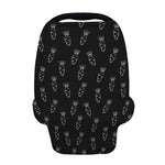 Black And White Carrot Pattern Print Baby Seat Cover