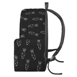 Black And White Carrot Pattern Print Backpack
