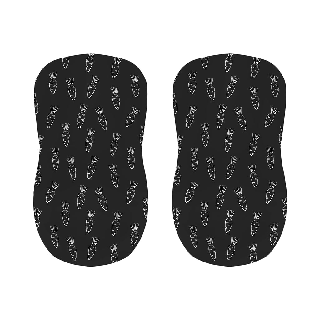 Black And White Carrot Pattern Print Bar Stool Covers