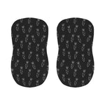 Black And White Carrot Pattern Print Bar Stool Covers