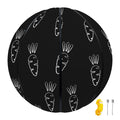 Black And White Carrot Pattern Print Basketball