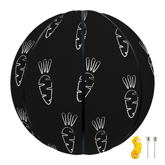 Black And White Carrot Pattern Print Basketball