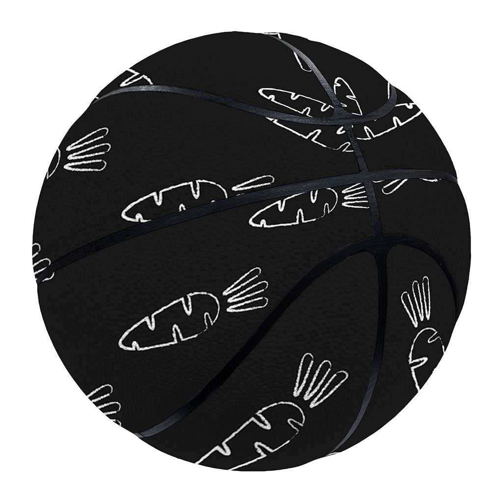 Black And White Carrot Pattern Print Basketball