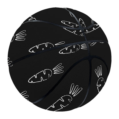 Black And White Carrot Pattern Print Basketball