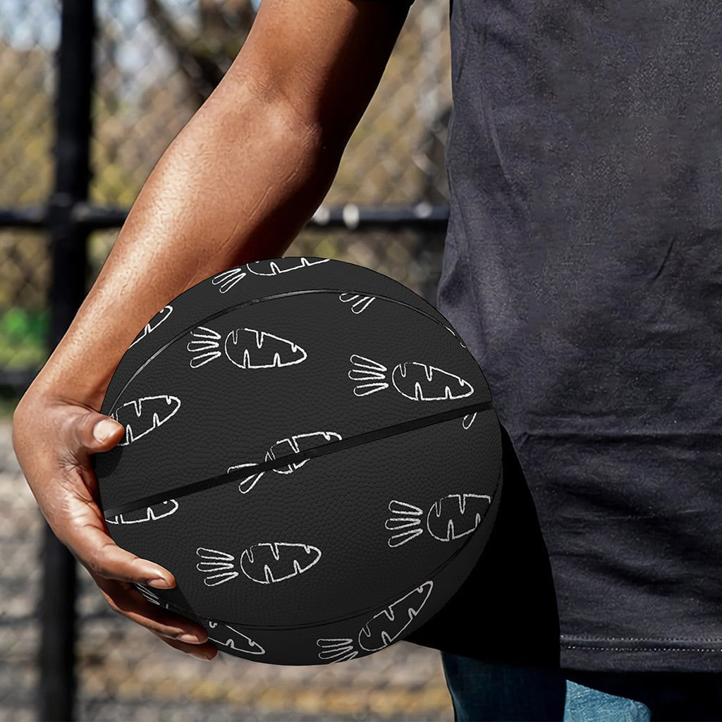 Black And White Carrot Pattern Print Basketball