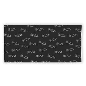 Black And White Carrot Pattern Print Beach Towel