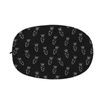 Black And White Carrot Pattern Print Car Side Mirror Covers