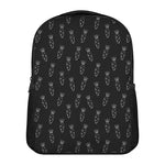 Black And White Carrot Pattern Print Casual Backpack