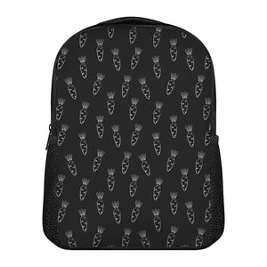 Black And White Carrot Pattern Print Casual Backpack