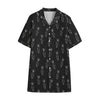 Black And White Carrot Pattern Print Cotton Hawaiian Shirt