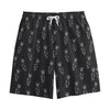 Black And White Carrot Pattern Print Cotton Shorts