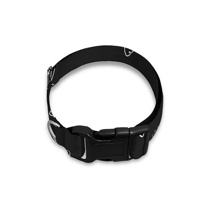 Black And White Carrot Pattern Print Dog Collar