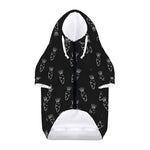 Black And White Carrot Pattern Print Dog Zip Up Hoodie