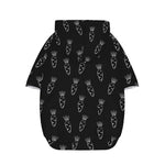Black And White Carrot Pattern Print Dog Zip Up Hoodie