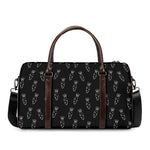 Black And White Carrot Pattern Print Duffle Bag