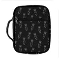 Black And White Carrot Pattern Print Front Pocket Bible Bag
