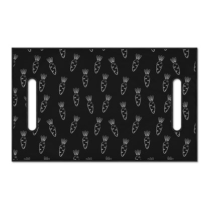 Black And White Carrot Pattern Print Golf Cart Seat Cover
