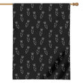 Black And White Carrot Pattern Print House Flag