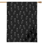 Black And White Carrot Pattern Print House Flag