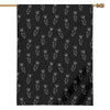 Black And White Carrot Pattern Print House Flag