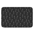 Black And White Carrot Pattern Print Indoor Door Mat