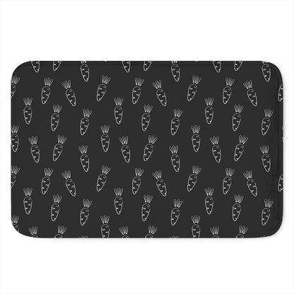 Black And White Carrot Pattern Print Indoor Door Mat