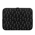 Black And White Carrot Pattern Print Laptop Sleeve