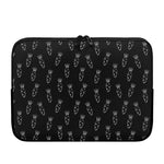 Black And White Carrot Pattern Print Laptop Sleeve