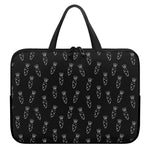 Black And White Carrot Pattern Print Laptop Sleeve With Handle