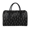Black And White Carrot Pattern Print Leather Duffel Bag
