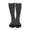 Black And White Carrot Pattern Print Long Socks