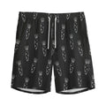 Black And White Carrot Pattern Print Men's Athletic Shorts