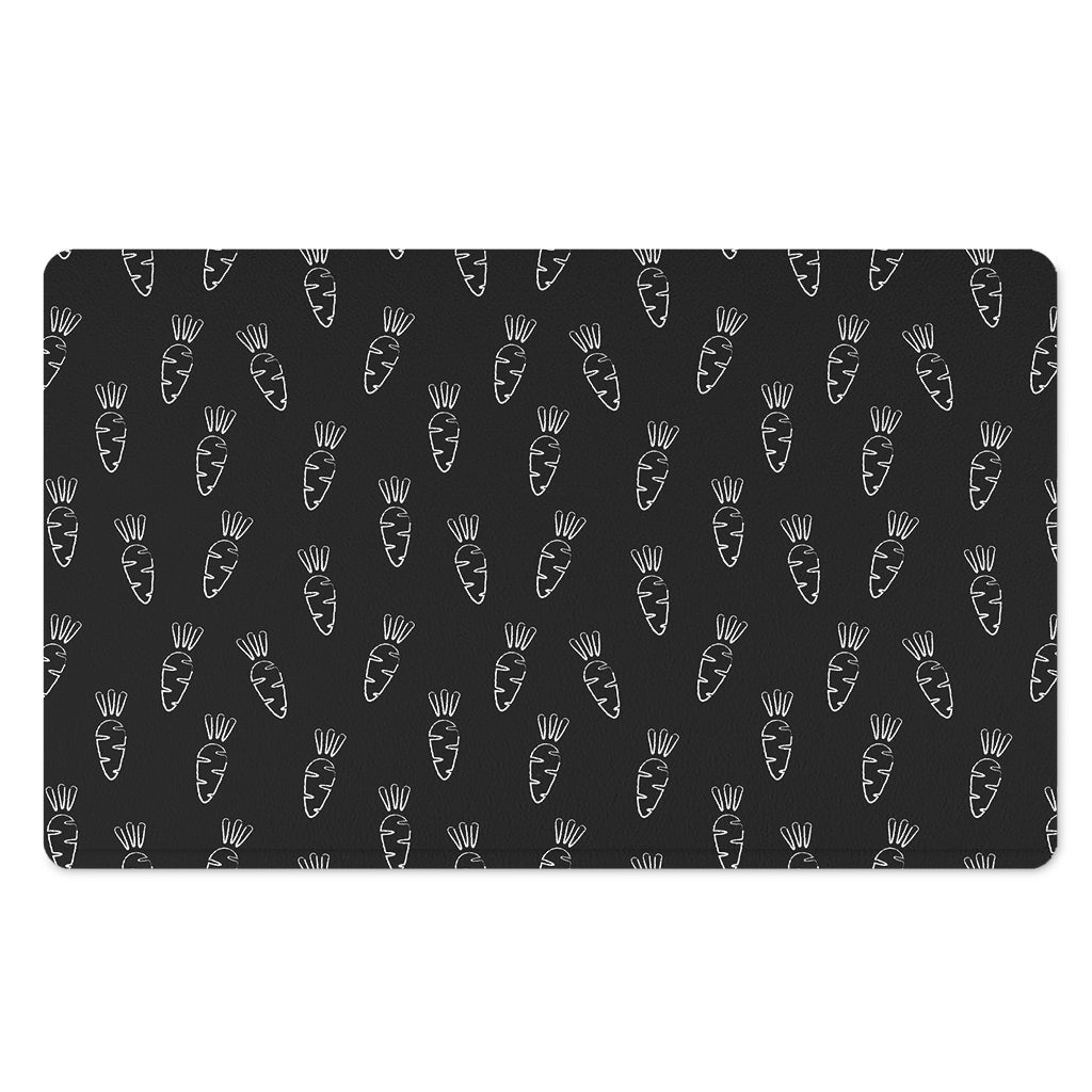 Black And White Carrot Pattern Print Polyester Doormat