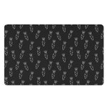 Black And White Carrot Pattern Print Polyester Doormat