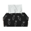 Black And White Carrot Pattern Print Rectangle Tissue Box Cover