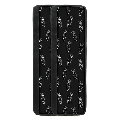 Black And White Carrot Pattern Print Refrigerator Handle Covers