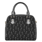 Black And White Carrot Pattern Print Shoulder Handbag