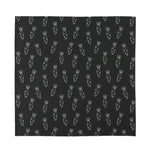 Black And White Carrot Pattern Print Silk Bandana