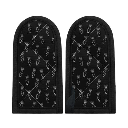Black And White Carrot Pattern Print Skillet Handle Cover