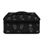 Black And White Carrot Pattern Print Small Lunch Bag