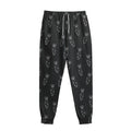 Black And White Carrot Pattern Print Sweatpants