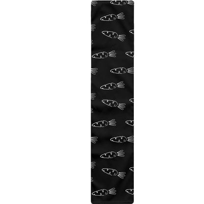 Black And White Carrot Pattern Print Table Runner