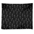 Black And White Carrot Pattern Print Tapestry