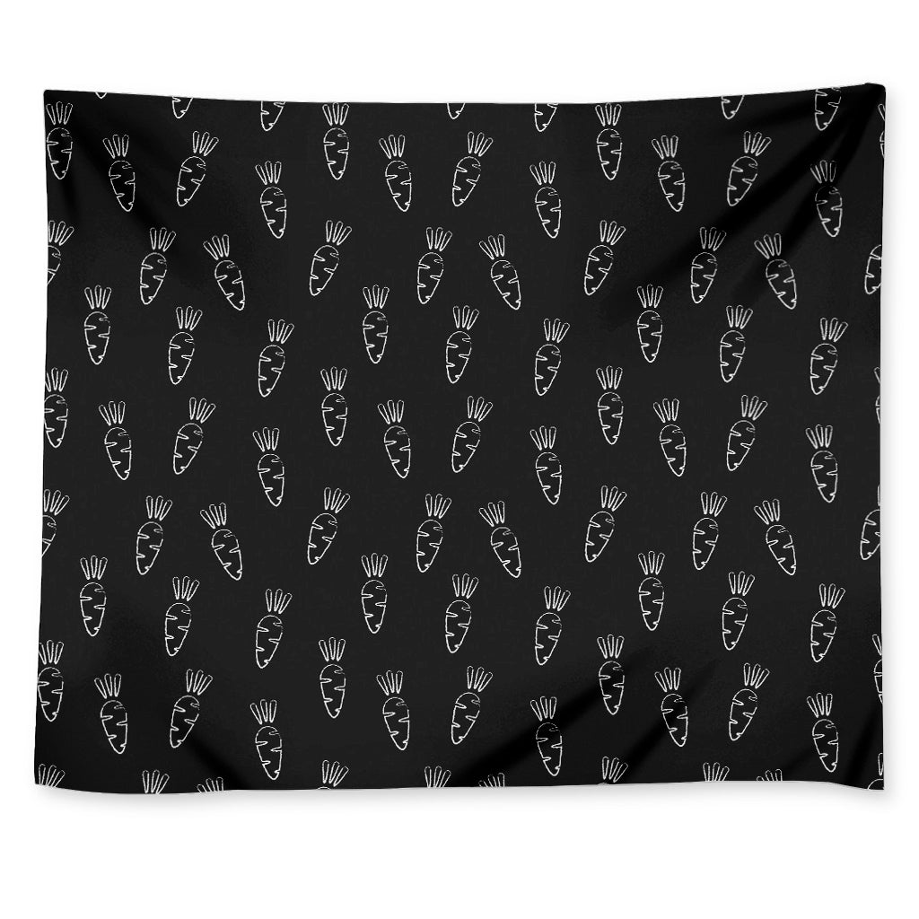 Black And White Carrot Pattern Print Tapestry