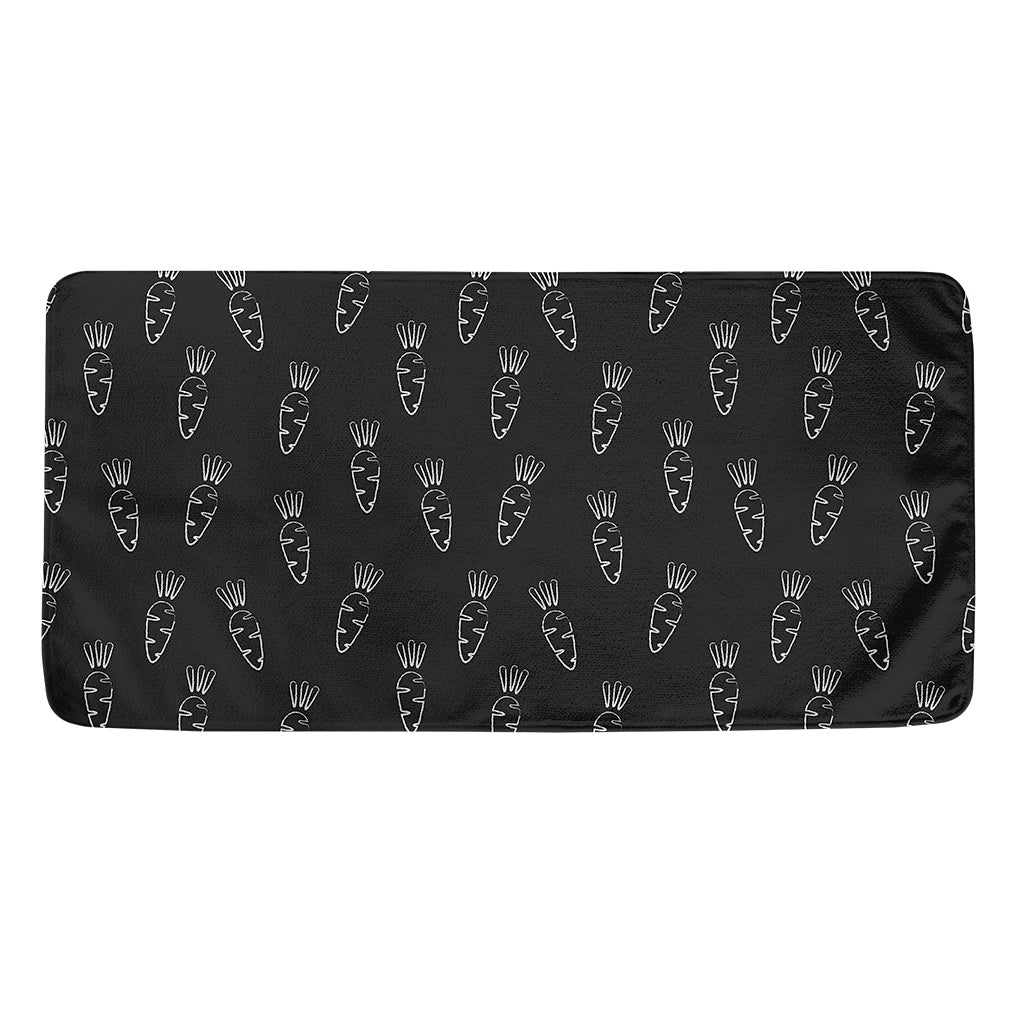 Black And White Carrot Pattern Print Towel