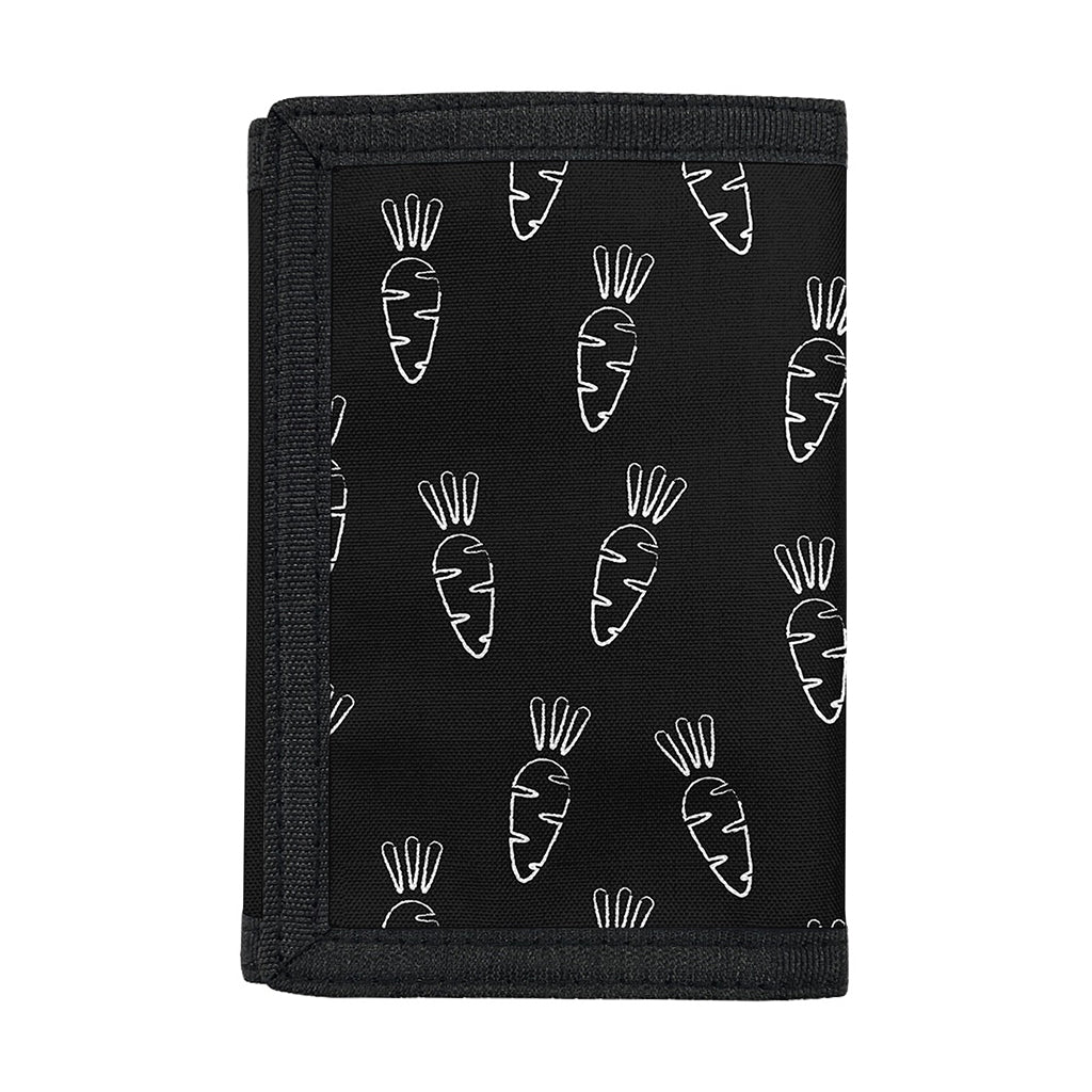 Black And White Carrot Pattern Print Trifold Wallet