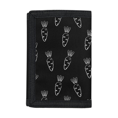 Black And White Carrot Pattern Print Trifold Wallet