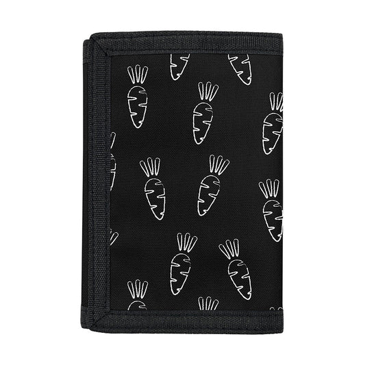 Black And White Carrot Pattern Print Trifold Wallet